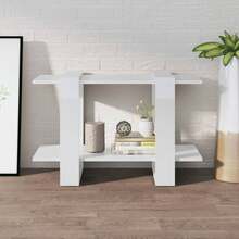 étagère/séparateur de pièce vidaXL Blanc brillant 80x30x51 cm - Blanc - Voir 2