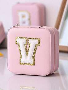 منظم مجوهرات للسفر، صندوق مجوهرات بحرف أولي، أحرف قابلة للتخصيص، منظم مجوهرات متعدد الوظائف، تنظيم وتخزين المجوهرات، صندوق مجوهرات مدمج، منظم مستحضرات التجميل، منظم طلاء الأظافر، ضروريات السفر، ضروريات الرحلات البحرية، ضروريات السفر، للخواتم والقلائد والأقراط تخزين المجوهرات، هدايا لوصيفات العروس، هدايا شخصية للنساء، الزوجة، الأم