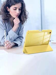 Tương thích với iPad (A16) thế hệ thứ 11 11 inch (2025) và iPad thế hệ thứ 10 10.9 inch (2022), Ốp bảo vệ có khe cắm bút cảm ứng, Chân đế gập ba, Tự động bật/tắt màn hình, Màu vàng - Nhiều màu - Xem 7
