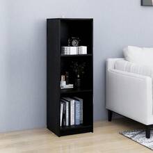 étagère/séparateur de pièce vidaXL noir 36 x 33 x 110 cm en pin massif - Noir - Voir 2