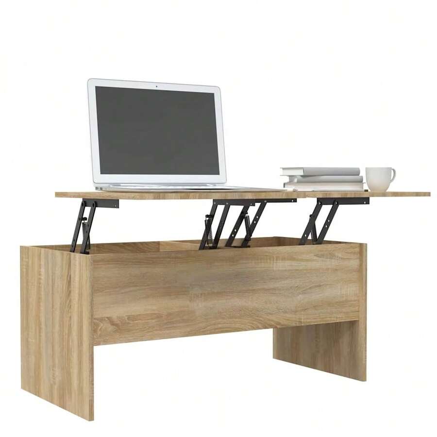 Tavolino da caffè vidaXL Sonoma in rovere, 102x50,5x46,5 cm, materiale a base di legno - Castano - Visualizzare 1