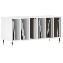Mobile per dischi vidaXL, bianco, 100x38x48 cm, materiale a base di legno. - Bianco - Visualizzare 1