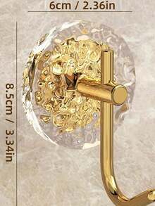 1/2/4个装粘性墙钩，壁挂式毛巾架，亚克力粘钩，多用途挂钩，可用于挂毛巾、衣服、外套、钥匙、浴室用品、家居装饰挂钩，无需钻孔，撕开即贴，石纹图案，条纹亚克力，透明，适用于浴室、卫生间、门、衣帽钩 - 彩色 - 查看 6