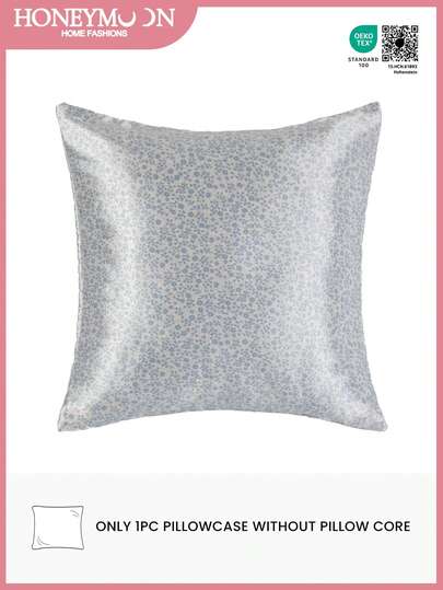 1pc Printed Satin Pillowcase, Silk-Like Texture, Without Pillow Insert, Fashionable & Romantic Decorative Pillow Cover, Suitable For Bedroom/Dorm/Sofa/Lounge Chair, Can Be Given As Gift To Loved Ones Or Friends. Machine Washable, Oeko-Tex Certified