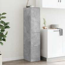Armoire à pharmacie vidaXL Gris béton 30 x 41 x 144,5 cm Matériau à base de bois - Gris - Voir 4