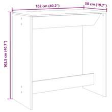 Table de bar vidaXL Chêne Sonoma 102x50x103,5 cm Matériau à base de bois - Tabac - Voir 9