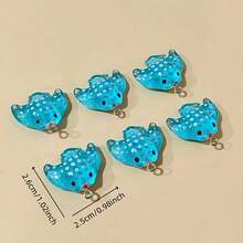1/6 chiếc mặt dây chuyền hình cá đuối manta hoạt hình dễ thương bằng nhựa, phụ kiện trang sức mô phỏng động vật biển cho vòng tay, thích hợp để tự làm trang sức - Hỗn hợp ngẫu nhiên, hoàn hảo cho bông tai, vòng cổ, túi xách và móc khóa, mặt dây chuyền vòng tay. - Mặt dây chuyền hình cá đuối - Xem 3