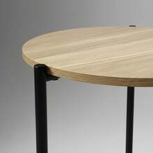 Ecommerc3 MOBLEKIT | Tables d'Appoint en Bois et Métal pour Salon ou Chambre, Tables Modernes Fonctionnelles avec Différentes Formes et Hauteurs, Options Fixes ou Pliantes pour la Maison - Noir 40x42 – Double hauteur - Voir 4