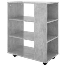 vidaXL Rollschrank Betongrau 60x35x75 cm Holzwerkstoff - Grau - Übersicht 6