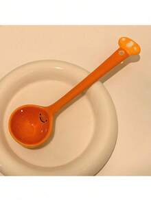 1pc Creative Ceramic Bread Spoon, Ins Style 3D Bread Element Long Handle Glazed Spoon, Cute Soup Spoon, Dessert Spoon, Suitable For Desserts, Oatmeal, Milk, Juice, Soup, Etc. - Multicolor - View 6