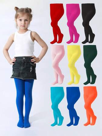 2-12 Years Girls' Ballet Dance Tights, Ballerina Leggings, Suitable As Gift