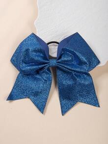 1pc Cheerleader Sequin Bow Hair Scrunchie, Vibrant Hair Band And Headband, Available In Red, Gold And Other Colors, Create Dazzling Sports Hairstyle For Competitions And Performances - Multicolor - View 8