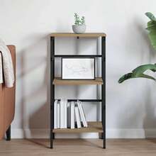vidaXL Bücherregal Artisan-Eiche 40 x 29,5 x 81 cm Holzwerkstoff - Braun - Übersicht 5