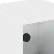 Credenza vidaXL con ante in vetro, bianca, 35x37x75,5 cm - Bianco - Visualizzare 9