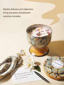 1pc/4pcs Set Dried Flower Scented Candles, High Glass Jar, Aromatherapy Candles, Natural Floral Fragrance Candles, Forest Aroma Candles, High Glass Jar, Exquisite Pattern, Suitable For Aromatherapy And Various Holiday Decorations, Ideal Gift For Friends And Family, Christmas Decoration, Valentine's Day Gift, Anniversary Gift