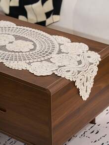 1件手工钩编餐垫，纯色金线编织，厨房装饰桌垫，防滑垫，适用于餐桌、咖啡桌、电视柜、玄关，适合节日、派对、婚礼、宴会、办公桌，四季皆宜。 - 米色 - 查看 6