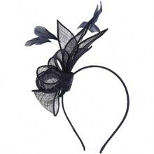ml Lurrose Sombrero De Coctel Tocados Sombreros Funerarios Para Mujer Pelucas Para Mujer Flores Con Clip Para Sombreros Derby Diadema De Malla Encantador Abs De Las Mujeres Articulos De Ropa10101 - azuloscuro - Ver 2