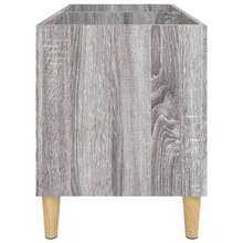 Armário para discos de vinil vidaXL Sonoma cinza, 74,5 x 38 x 48 cm, em madeira. - Cinza - Ver 7