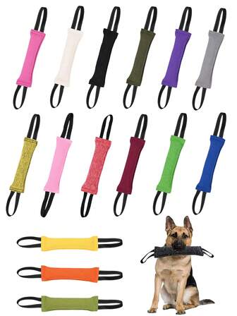 3pcs - Dog Bite Tug Toys - Enhance Training Effect - Comfortable Handles, Suitable For Interactive Play, Chewing Training, And Exercising Pet Dogs' Jaw Muscles, Great For Medium-Sized Dogs, Dog Toys