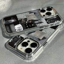 ¡Consigue una nueva funda para tu teléfono! Una nueva funda de teléfono vintage transparente para parejas diseñada para teléfonos Apple, con un diseño de gran orificio de metal para disipación de calor y material de silicona de primera calidad. Es compatible con iPhone 17/11/12/13/14/15/16 Pro Max/12 Pro Max/13 Pro Max/14 Pro. ¡Consigue una nueva funda para tu teléfono! - 1 pieza - Ver 7