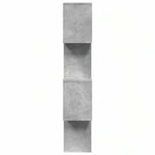 Divisória de Ambientes vidaXL com Estante e 4 Prateleiras, Cinza Concreto, 70x24x129 cm - Cinza - Ver 6