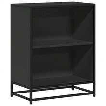Bibliothèque vidaXL Noire 60x35x76 cm Matériau à base de bois - Noir - Voir 3