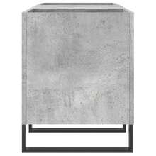 Meuble à disques vidaXL, gris béton, 121 x 38 x 48 cm, matériau à base de bois - Gris - Voir 6