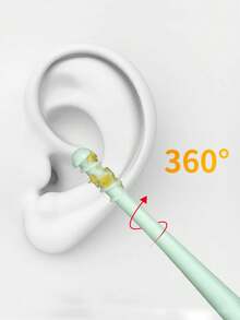 1/3pcs Spiral Dual-Head Silicone Brush Ear Cleaning Stick, Portable Ear Cleaner - Multicolor - View 6