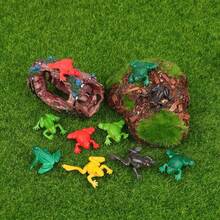 5pcs Spoof Simulation Frog Model Animal Toy Toad Tricky And Scary Squeeze Squeeze Frog Toys Gifts Randomly Sent - Multicolor - View 1