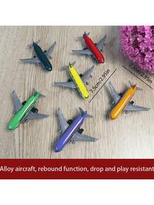 Mini Alloy Airplane Toy, Alloy Model Airplane Toy, Suitable As Christmas Stocking Stuffer, Party Favor, Party Toy, Gift Box Filler, Birthday Gift - Random Color - View 7