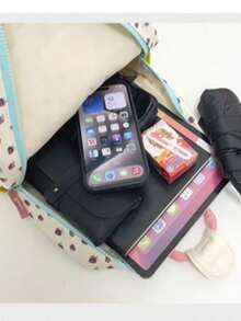 1 Personalized Strawberry Backpack Bag Cute And Compact Gift Cart Bag Back To School Gift. Canvas Backpack, Available In Two Sizes, Is Suitable For Travel, Travel, Shopping, School, And Work School Bag Bookbag