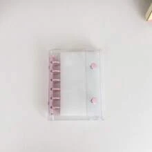 1个M5/A7/A6透明活页夹，3D贴纸书，剪贴簿，贴纸相册，透明内页，大容量便携式活页笔记本，日记本，计划本，剪贴簿，适合制作贴纸书 - 彩色 - 查看 19