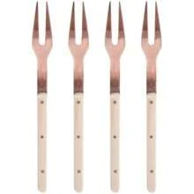 Karma, tenedores para aperitivos, juego de 4, tenedores pequeños, tenedores para ensalada de frutas para fiestas, resina marfil(default) - Multicolor - Ver 1