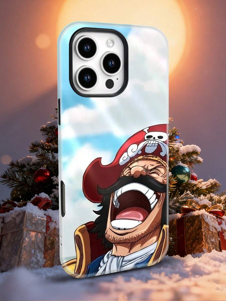 One Piece Gol D Roger Pattern Phone Case Shockproof Protective Case For Anime Fans Daily Use All-Over Print Mixed Color Phone Case For 17 PRO MAX/17 AIR/15 ProMax/16 PROMAX/Galaxy S22/S23/S24/S23 Plus/S24 Ultra/S25/A15/A33/A23, Halloween Design, 2D Flat Style, Vintage Collage, Floral Fashion, Cool Cute Aesthetic, UV Printing, Trendsetter For Fashion Enthusiasts - 混色 - 查看 1