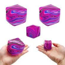 1pc 2026 New Marbled Malt Squishy, Stress Relief Toy, Shaped Malt - Perfect Gift For Birthday, Holiday, Children - Multicolor - View 3