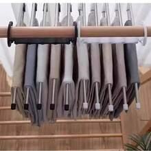 Giá treo quần gấp gọn chống trượt, phù hợp cho ký túc xá/nhà thuê/căn hộ nhỏ, chất liệu thép không gỉ + nhựa cao cấp, thiết kế liền mạch tiết kiệm không gian, giá treo quần nhiều tầng, 1 bộ. - trắng - Xem 7