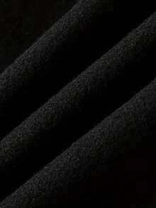 复古风男士轻薄羊毛混纺长款外套/风衣，适合早春穿着 - 黑色 - 查看 6