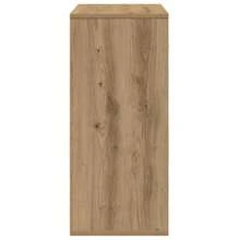 Buffet vidaXL en chêne, fabrication artisanale, 60 x 31 x 70 cm, bois d'ingénierie - Tabac - Voir 7