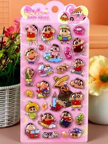 3pcs Assorted Cute Bubble, Soft Pinch, Embossed Stickers, Color Variation May Occur - Multicolor - View 2