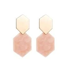 Promotional Personalized Geometric Earrings, European And American Foreign Trade Fashion Hexagonal Acrylic Ear Clips Without Ear Piercings - sku9984 - 查看 7