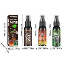 1瓶/3瓶装强力放屁喷雾 30毫升，成人恶作剧礼物，适合圣诞节、万圣节派对 - 彩色 - 查看 3