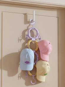 1pc Plastic Hat Rack Hat Storage, Circular Scarf Rack Hat Organizer With Clips Suitable Baseball Cap Hooks/Children's Room Storage Rack - Multicolor - View 11