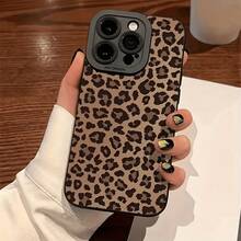 Funda de teléfono a la moda 1pc Estilo de Funda de Teléfono con Estampado de Leopardo Marrón y Ojo de Ángel, Totalmente Envuelta en TPU Adecuada para iPhone 17, 16, 15, 14, 13, 12, 11 Pro Max, X, XS, XR, 8, 7 Plus, Protección de Teléfono, Funda de Teléfono Moderna, Funda de Teléfono Duradera, Funda de Teléfono Protectora, Diseño de Funda de Teléfono para Chicas y Mujeres, TPU Suave a Prueba de Golpes, Más Protectora y Femenina - 1 pieza - Ver 7