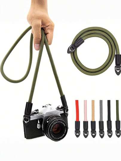 1 Pc Camera Strap Durable Round Rope Camera Shoulder Strap - Secure Ergonomic Fit For Dslr Cameras, Camera Strap Pro, Quick Release Heavy Duty Camera Shoulder Strap With Detachable Underarm Strap, Professional Camera Harness, Ergonomic For Dslr/Mirrorless Cameras,Comfortable For Extended Shooting Sessions, Sleek Lightweight Design, Stylish Accessory,Photographer's Gift