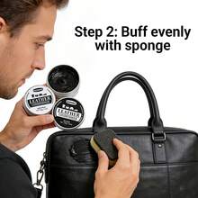 皮革护理霜套装，包含 1 支黑色/白色护理霜和 1 块海绵，适用于沙发、汽车座椅、夹克、钱包、鞋子、合成革等。皮革护理，皮革护理套装，鞋油套装。 - 100克 - 查看 4
