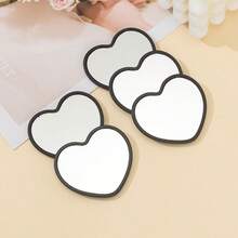 5 piezas/10 piezas/20 piezas/50 piezas/100 piezas Espejos compactos con forma de corazón, espejos de bolsillo para estudiantes, espejos de maquillaje de viaje, regalos para amigos y novias, obsequios, viajes, artículos baratos, artículos esenciales de viaje - Multicolor - Ver 8