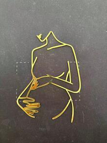 1个带灯蛋糕装饰插牌，适用于孕妇生日蛋糕、烘焙装饰、甜点装饰 - 金色 - 查看 2