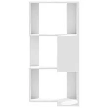 vidaXL Eck-Bücherregal 3 Böden Weiß 50x50x102 cm Holzwerkstoff - Weiss - Übersicht 4