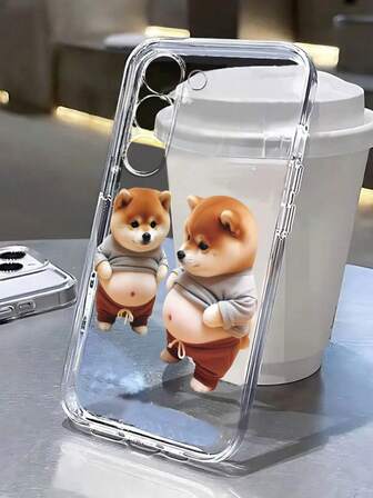 Funda de teléfono transparente con estampado de perro de dibujos animados, a prueba de caídas y con estilo, compatible con Samsung Galaxy S25/S25PLUS/S25 Ultra/A16/A36/A26/A56/A50/A12/A32/A52/A72/A51/A21S/A13/A14/S24/S24PLUS/S24Ultra/S20/S23/S22/A53/S20FE/S21/, compatible con Xiaomi 11/12Pro/12/12X/13Pro/14Pro/15Pro/X3pro/, compatible con Redmi 10/9/Note9/12c/Note11pro/Note8Pro/9C/9a