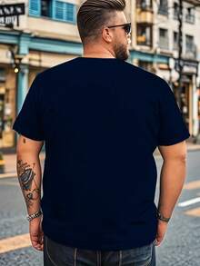 Sexy rote Lippen Buchstaben Muster Herren Große Größen Kurzarm T-Shirt, Lustiges Rock Blau Große Größen Kurzarm T-Shirt, Modischer Sport Kurzarm Top, Sommer - Verschiedenfarbig - Übersicht 7